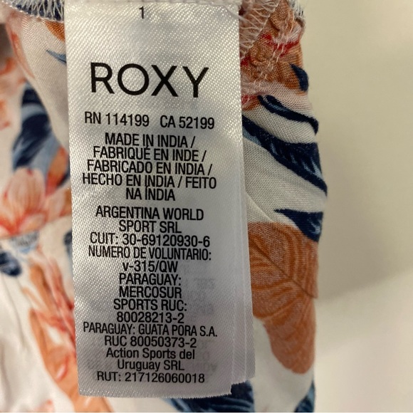 NWT Floral Roxy Mini Wrap Tropical Skirt Beachy Vacation Size Medium Preppy 90s - Picture 7 of 12